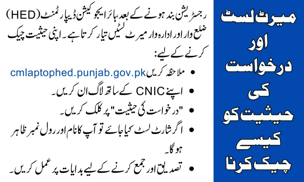 How to Check Merit List and Application Status