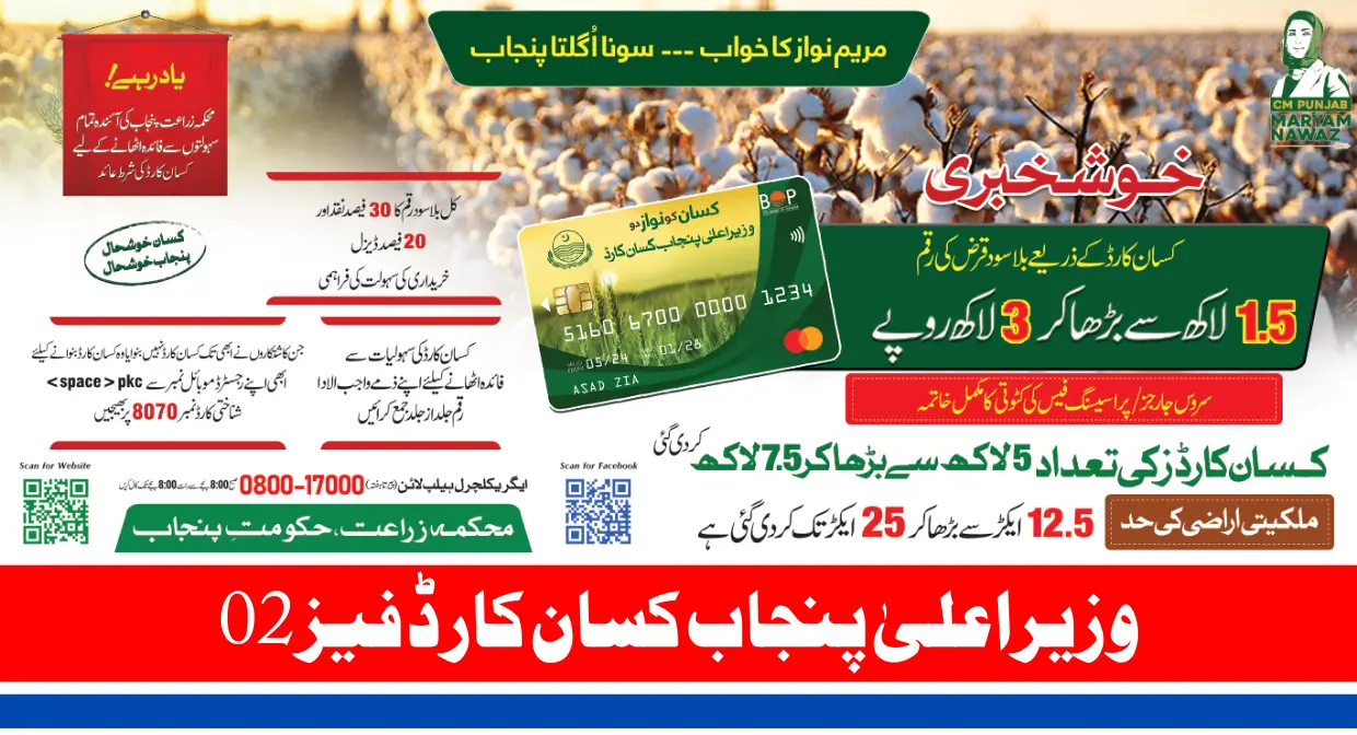 Punjab Kisan Card Phase 2 & Rs 300,000 Interest-Free Loan Registration May 2025