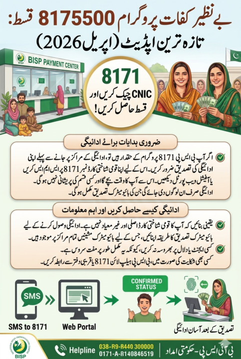 Latest Update on BISP 13500 Kafalat Payment April 2026