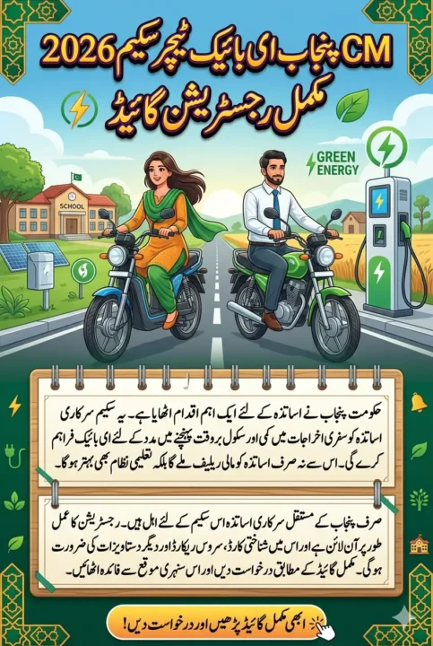 CM Punjab E Bike Teacher Scheme 2026 Registration 