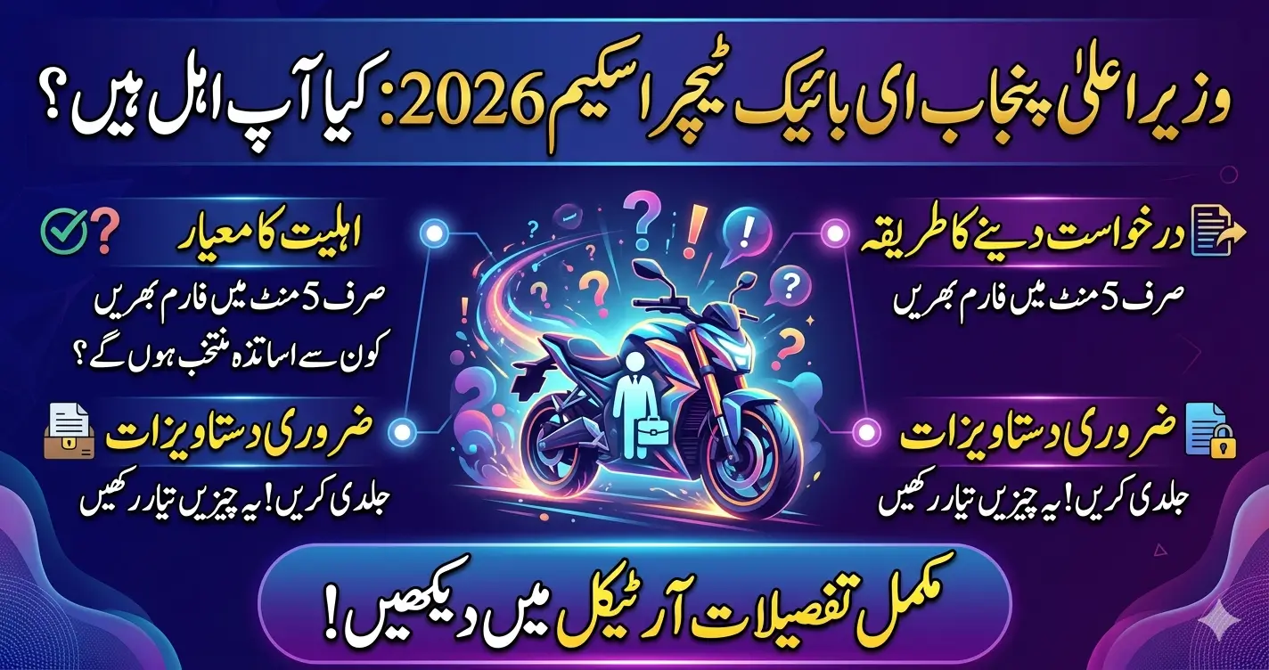 CM Punjab E Bike Teacher Scheme 2026 Registration and Eligibility Guide