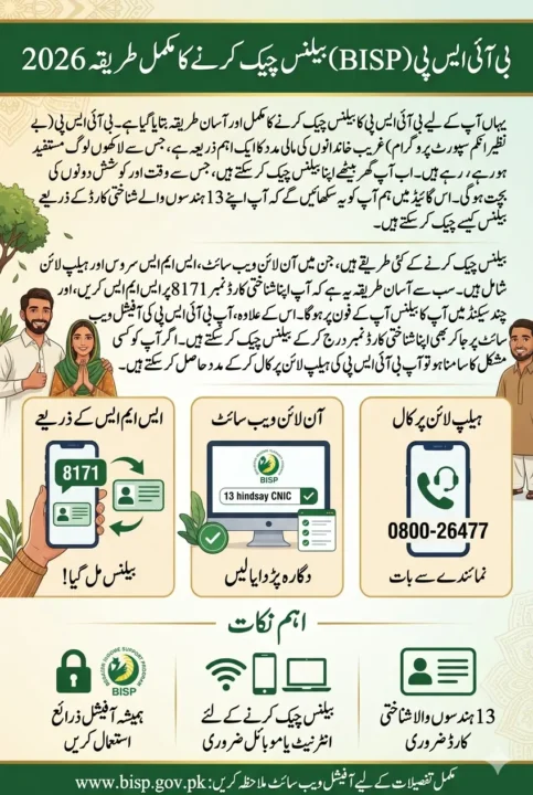 Check BISP Balance Online with 13-Digit CNIC