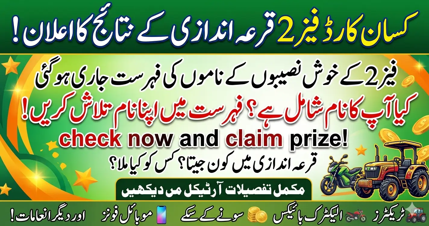 Kisan Card Phase 2 Prize Winners List Announced Check Your Name Now at AgriPunjab.gov.pk