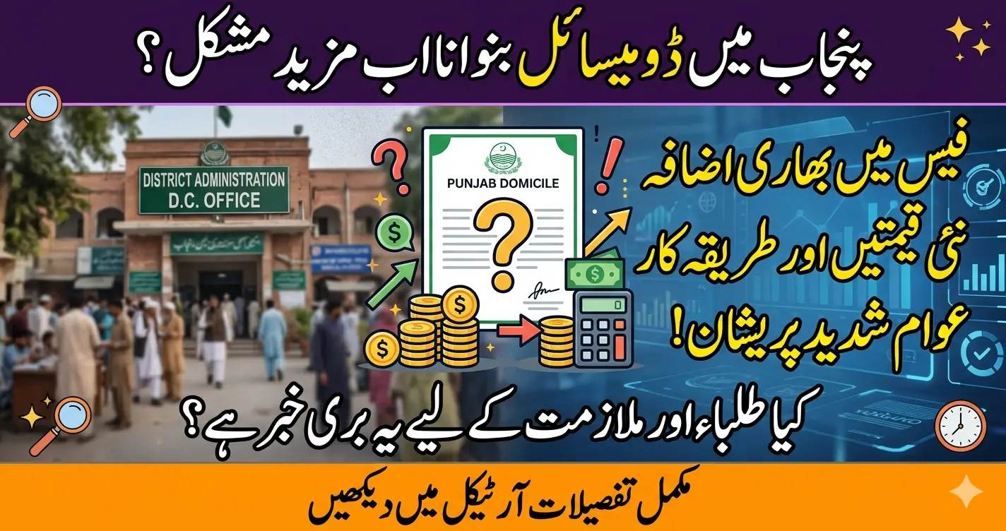 Punjab Govt Raises Domicile Certificate Fee 2026 New Charges Public Reaction and Latest Update